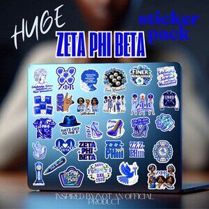 NEW Zeta Phi Beta Stickers divine 9 sorority decals DST black woman HBCU gifts